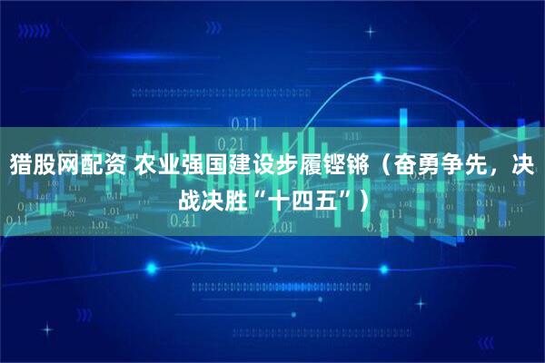 猎股网配资 农业强国建设步履铿锵（奋勇争先，决战决胜“十四五”）